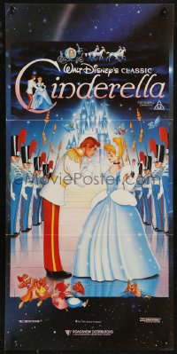 8w0427 CINDERELLA Aust daybill R1990s Walt Disney classic romantic musical fantasy cartoon!