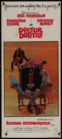 8w0443 DOCTOR DOLITTLE Aust daybill 1967 Rex Harrison speaks with animals, Richard Fleischer!