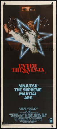 8w0454 ENTER THE NINJA Aust daybill 1981 human killing machines, Franco Nero, cool ninja image!