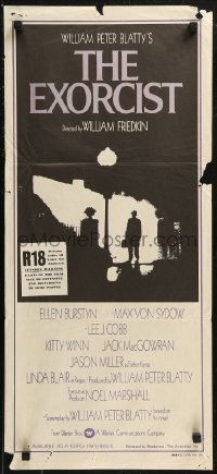 8w0460 EXORCIST Aust daybill 1974 William Friedkin, Max Von Sydow, William Peter Blatty horror!