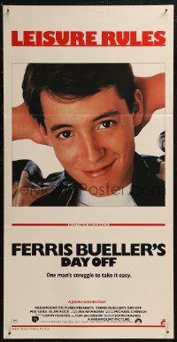8w0467 FERRIS BUELLER'S DAY OFF Aust daybill 1986 Matthew Broderick in John Hughes teen classic!
