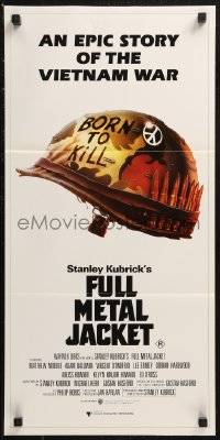 8w0479 FULL METAL JACKET Aust daybill 1987 Stanley Kubrick epic Vietnam War movie, Castle art!