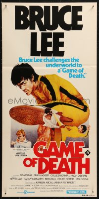 8w0484 GAME OF DEATH Aust daybill 1981 Bruce Lee, cool Yuen Tai-Yung kung fu artwork!