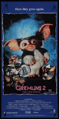 8w0490 GREMLINS 2 Aust daybill 1990 different montage of Gizmo & wacky monsters!