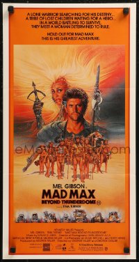 8w0524 MAD MAX BEYOND THUNDERDOME Aust daybill 1985 art of Gibson & Tina Turner by Richard Amsel!