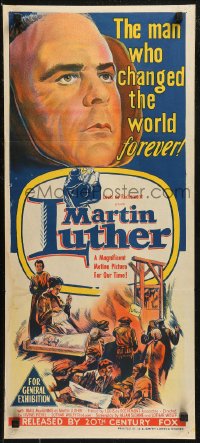 8w0530 MARTIN LUTHER Aust daybill 1953 Irving Pichel, most famous rebel against Catholic church!