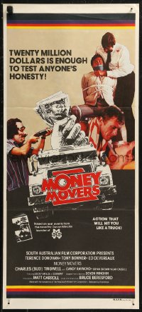 8w0536 MONEY MOVERS Aust daybill 1979 Terence Donovan, 20 million dollars will test anyone's honesty