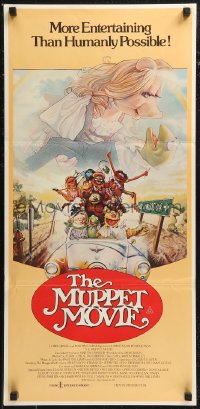 8w0542 MUPPET MOVIE Aust daybill 1979 Jim Henson, Kermit the Frog & Miss Piggy, Mel Brooks!