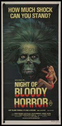 8w0550 NIGHT OF BLOODY HORROR Aust daybill 1970s Gerald McRaney, how much shock can you stand!