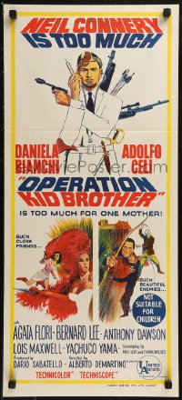 8w0560 OPERATION KID BROTHER Aust daybill 1967 little brother Neil Connery in Bond copy, different!
