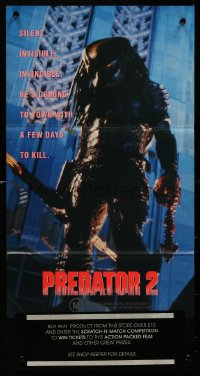 8w0579 PREDATOR 2 Aust daybill 1990 Danny Glover, Gary Busey, cool sci-fi sequel!