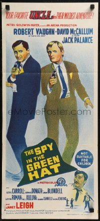 8w0609 SPY IN THE GREEN HAT Aust daybill 1966 Robert Vaughn & David McCallum, Man from U.N.C.L.E.!