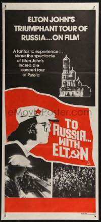 8w0627 TO RUSSIA WITH ELTON Aust daybill 1979 Elton John's concert tour of the Soviet Union!