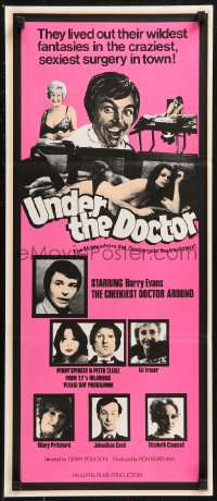 8w0633 UNDER THE DOCTOR Aust daybill 1976 their wildest fantasies in sexiest surgery in town!