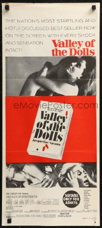 8w0635 VALLEY OF THE DOLLS Aust daybill 1968 Patty Duke, sexy Sharon Tate, Barbara Parkins!