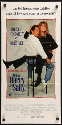 8w0642 WHEN HARRY MET SALLY Aust daybill 1989 giant Billy Crystal & sexy Meg Ryan over New York City!