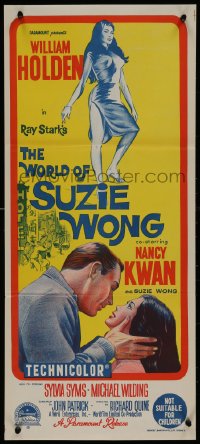 8w0650 WORLD OF SUZIE WONG Aust daybill 1960 William Holden was the first man that Kwan ever loved!
