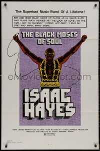 8w0741 BLACK MOSES OF SOUL 1sh 1973 Isaac Hayes, the superbad music event of a lifetime!