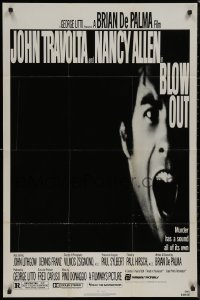 8w0752 BLOW OUT 1sh 1981 John Travolta, Brian De Palma, Allen, murder has a sound all of its own!