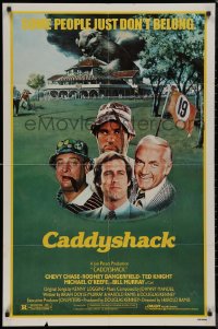 8w0771 CADDYSHACK 1sh 1980 Chevy Chase, Bill Murray, Rodney Dangerfield, golf comedy classic!