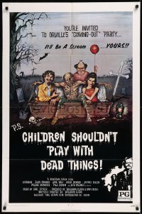 8w0780 CHILDREN SHOULDN'T PLAY WITH DEAD THINGS 1sh 1972 Benjamin Clark cult classic, Ormsby art!