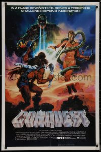 8w0805 CONQUEST 1sh 1984 Lucio Fulci, sexy Alexander artwork from Conan ripoff!