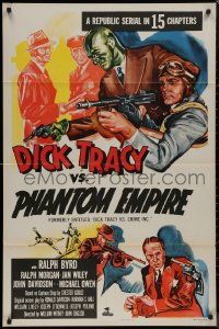 8w0837 DICK TRACY VS. CRIME INC. 1sh R1952 Ralph Byrd detective serial, The Phantom Empire!