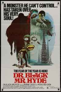 8w0851 DR BLACK MR HYDE 1sh 1976 Bernie Casey, black sci-fi horror, fear of the year is here!