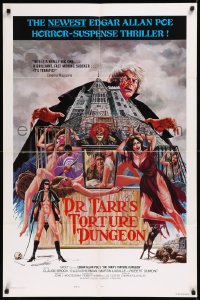 8w0857 DR. TARR'S TORTURE DUNGEON style B 1sh 1976 Joseph Musso art of babes tortured!
