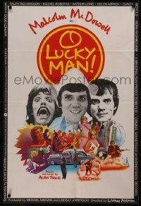 8w0659 O LUCKY MAN English 1sh 1973 3 images of Malcolm McDowell, directed by Lindsay Anderson!