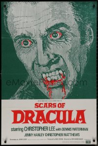 8w0660 SCARS OF DRACULA English 1sh R1970s bloody vampire Christopher Lee, Hammer horror!