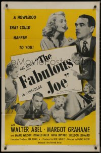 8w0879 FABULOUS JOE 1sh 1948 Hal Roach, Abel & Grahame, a howleroo that could happen to you!