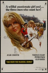 8w0882 FAR FROM THE MADDING CROWD 70mm style 1sh 1968 Julie Christie, Stamp, Schlesinger, rare!