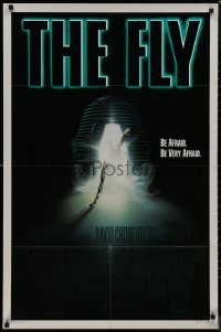 8w0898 FLY 1sh 1986 David Cronenberg, Jeff Goldblum, Geena Davis, cool creepy sci-fi art by Mahon!