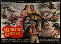 8w0166 7th VOYAGE OF SINBAD German 33x47 1958 Ray Harryhausen fantasy classic, Dynamation montage!