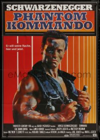 8w0171 COMMANDO German 33x47 1985 Arnold Schwarzenegger is going to make someone pay!