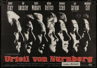 8w0176 JUDGMENT AT NUREMBERG German 33x47 1961 Spencer Tracy, Judy Garland, Lancaster, ultra rare!