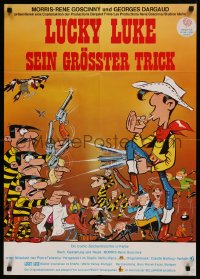 8w0192 BALLAD OF DALTON vertical German 1978 Lucky Luke, really great Morris cartoon western art!