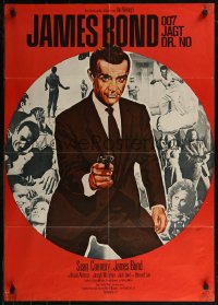8w0211 DR. NO German R1970s art of Sean Connery as James Bond & Ursula Andress, different images!
