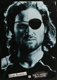 8w0214 ESCAPE FROM NEW YORK teaser German 1981 John Carpenter, cool different image of Kurt Russell!