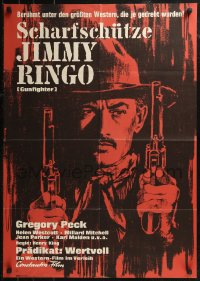 8w0223 GUNFIGHTER German R1965 Gregory Peck, great different cowboy outlaw art!
