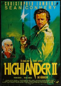 8w0224 HIGHLANDER 2 German 1991 different art of immortal Christopher Lambert with sword by Kiefer!
