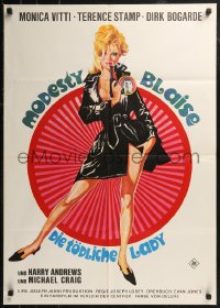 8w0236 MODESTY BLAISE German 1966 art of sexiest female secret agent Monica Vitti!