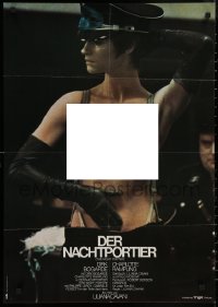 8w0239 NIGHT PORTER German 1975 Il Portiere di notte, topless Charlotte Rampling in Nazi hat!