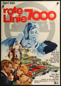 8w0246 RED LINE 7000 German 1965 Howard Hawks, James Caan, car racing artwork, meet the speed breed!