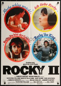8w0248 ROCKY II German 1979 images of Sylvester Stallone & Talia Shire, boxing sequel!