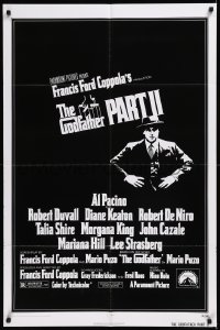 8w0934 GODFATHER PART II 1sh 1974 art of Al Pacino in Francis Ford Coppola classic sequel!