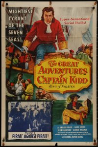 8w0944 GREAT ADVENTURES OF CAPTAIN KIDD chapter 9 1sh 1953 pirates, swashbuckling super-serial!