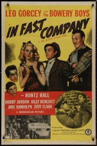 8w0980 IN FAST COMPANY 1sh 1946 Leo Gorcey & The Bowery Boys, pretty Jane Randolph & Judy Clark!