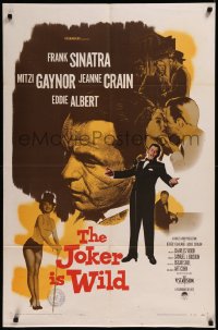 8w0995 JOKER IS WILD 1sh 1957 Frank Sinatra as Joe E. Lewis, sexy Mitzi Gaynor, Jeanne Crain